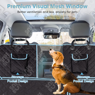 6-in-1 Dog Car Seat Cover Protector – Waterproof, Scratch-Proof & Non-Slip Travel Mat