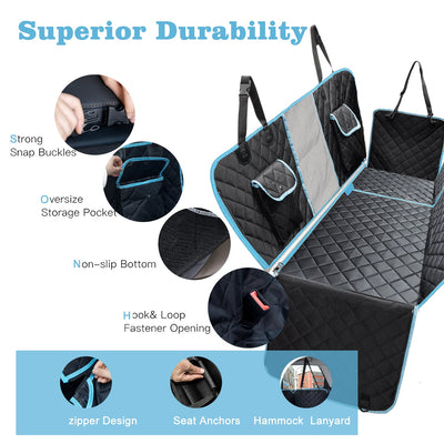 6-in-1 Dog Car Seat Cover Protector – Waterproof, Scratch-Proof & Non-Slip Travel Mat