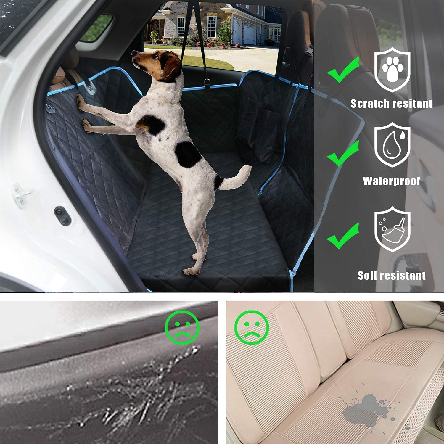 4-in-1 Dog Car Seat Cover Protector – Versatile, Durable & Travel Friendly
