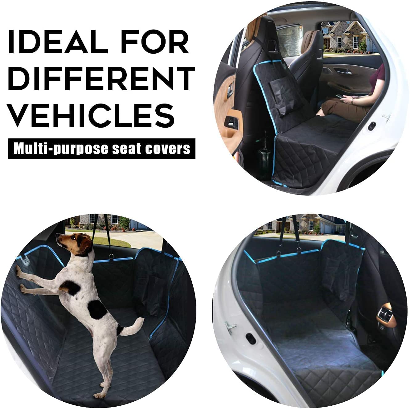 4-in-1 Dog Car Seat Cover Protector – Versatile, Durable & Travel Friendly