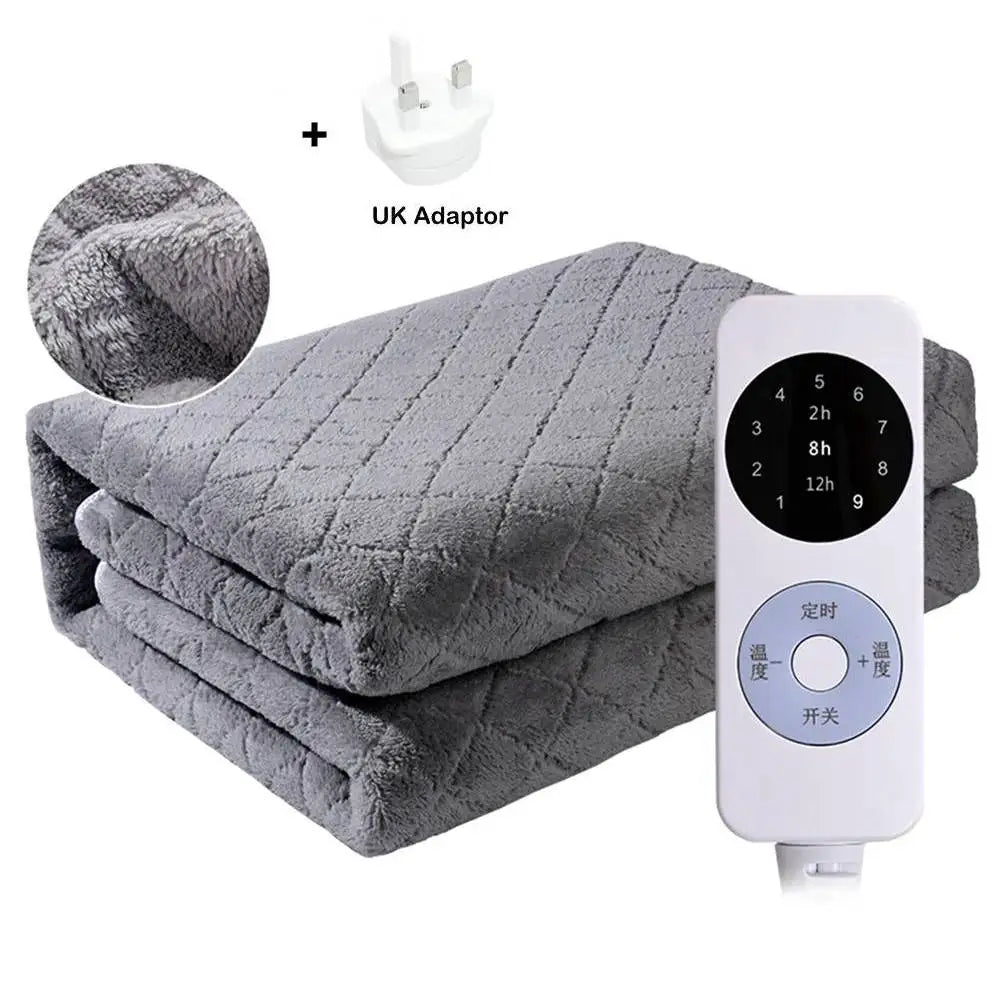 Electric Heated Blanket – 1.8×1.2m Washable Under Blanket with 9 Heat Settings & Timer