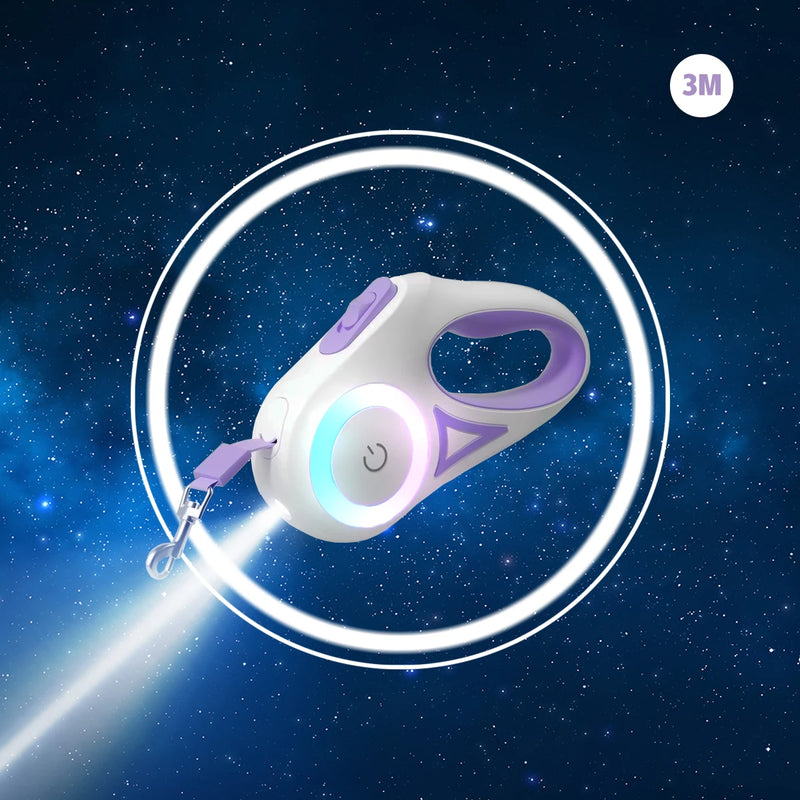 LED Retractable Dog Leash with Built-In Light – 3M/5M Durable Pet Leash for Small, Medium & Large Dogs and Cats