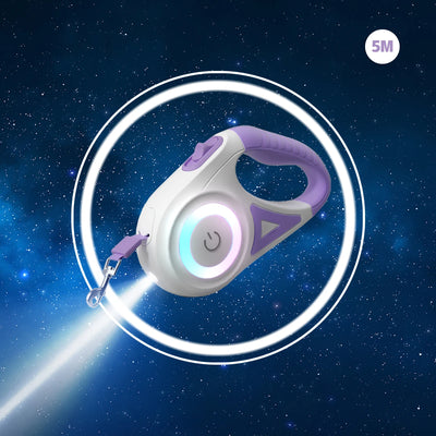 LED Retractable Dog Leash with Built-In Light – 3M/5M Durable Pet Leash for Small, Medium & Large Dogs and Cats