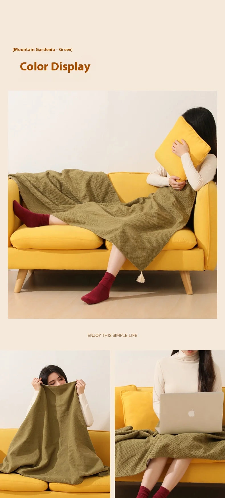 USB Electric Heated Blanket Shawl for Winter – Wearable Heating Wrap for Women | USB-Powered Heated Throw