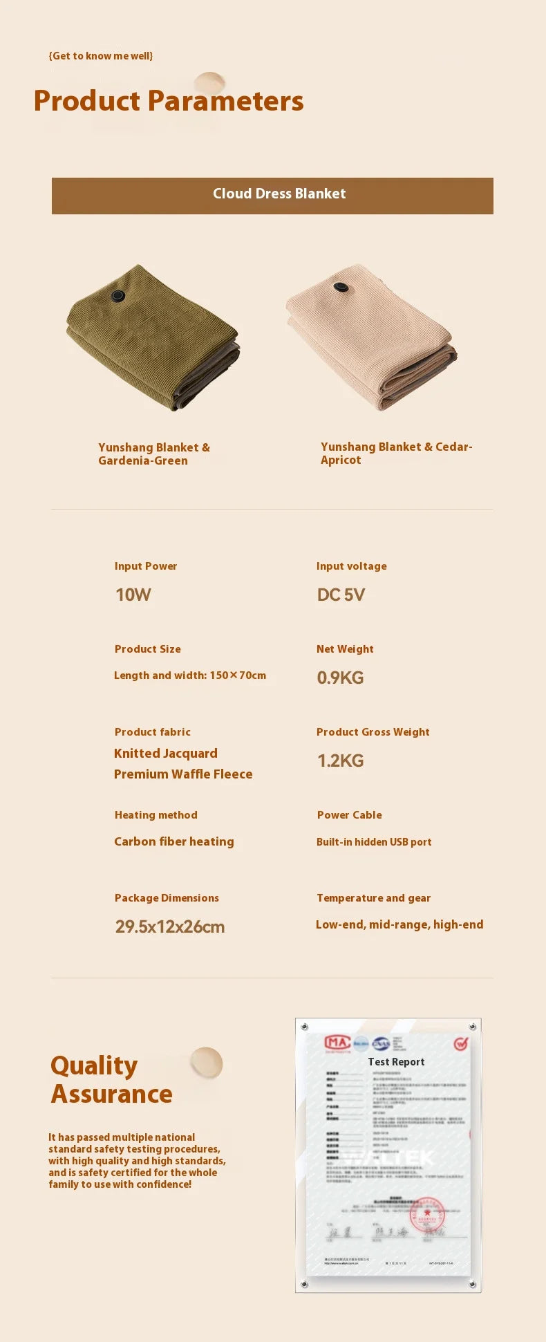 USB Electric Heated Blanket Shawl for Winter – Wearable Heating Wrap for Women | USB-Powered Heated Throw