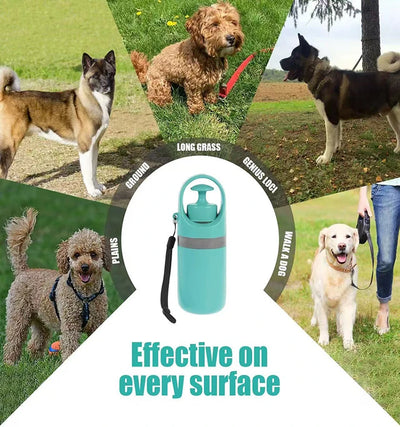 Portable Dog Pooper Scooper – No-Touch Pet Waste Pick-Up with Built-In Bag Dispenser, Handheld Poop Grabber for Outdoor Use