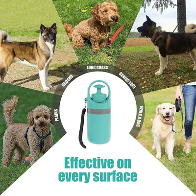 Portable Dog Pooper Scooper – No-Touch Pet Waste Pick-Up with Built-In Bag Dispenser, Handheld Poop Grabber for Outdoor Use
